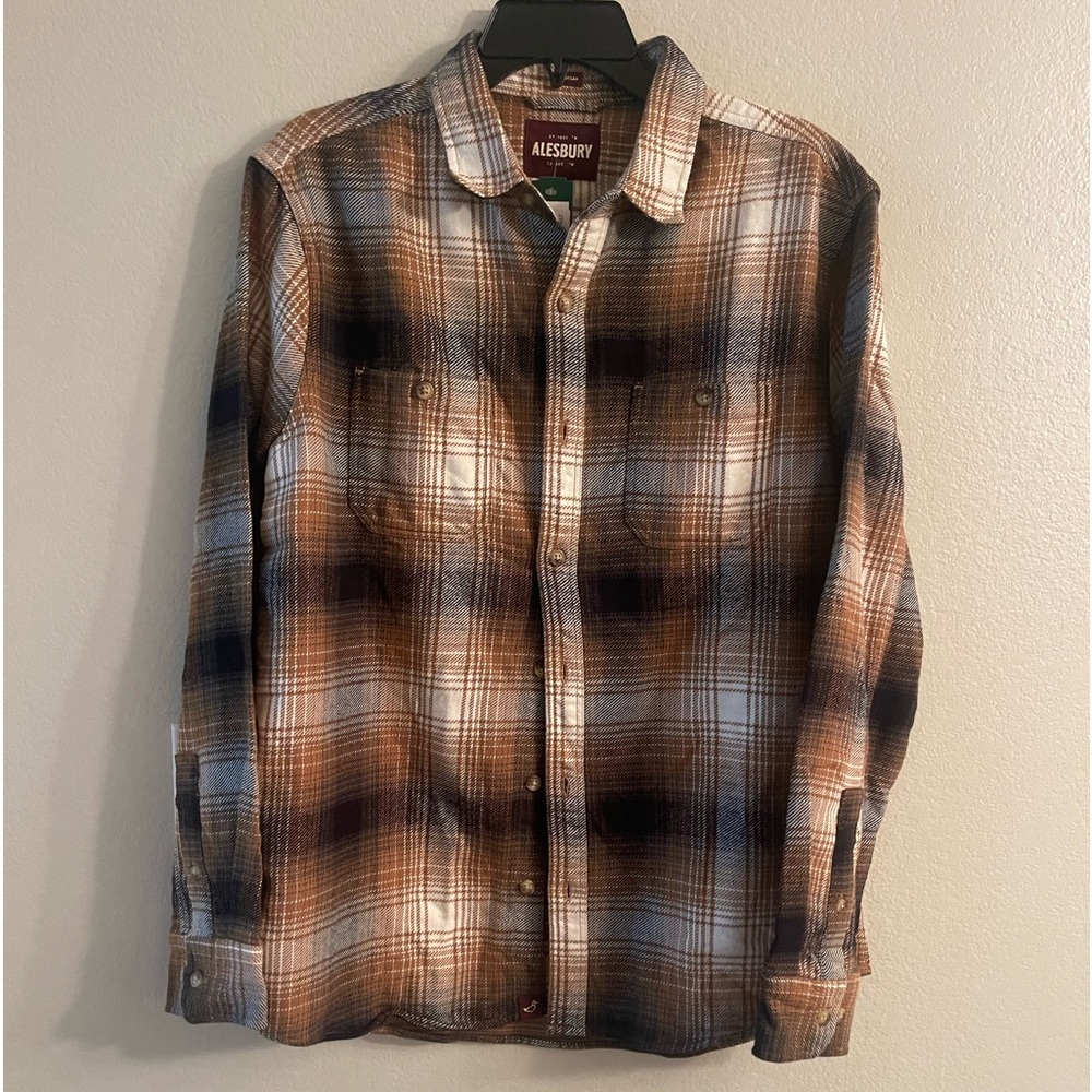 ALESBURY FIRESIDE BRUSHED FLANNEL BROWN - M